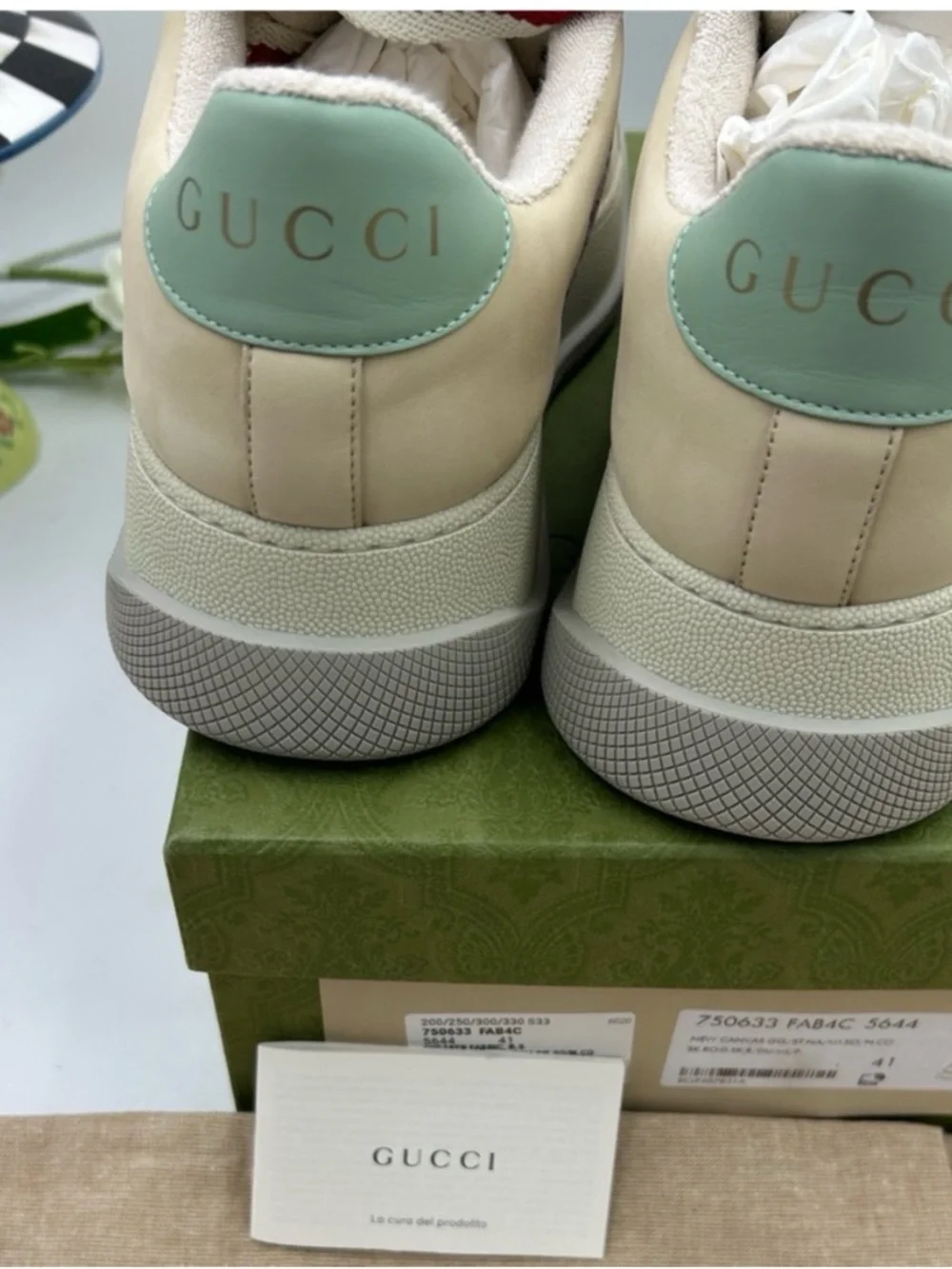 Women's Gucci GG screener sneakers size 41/10 US made in Italy